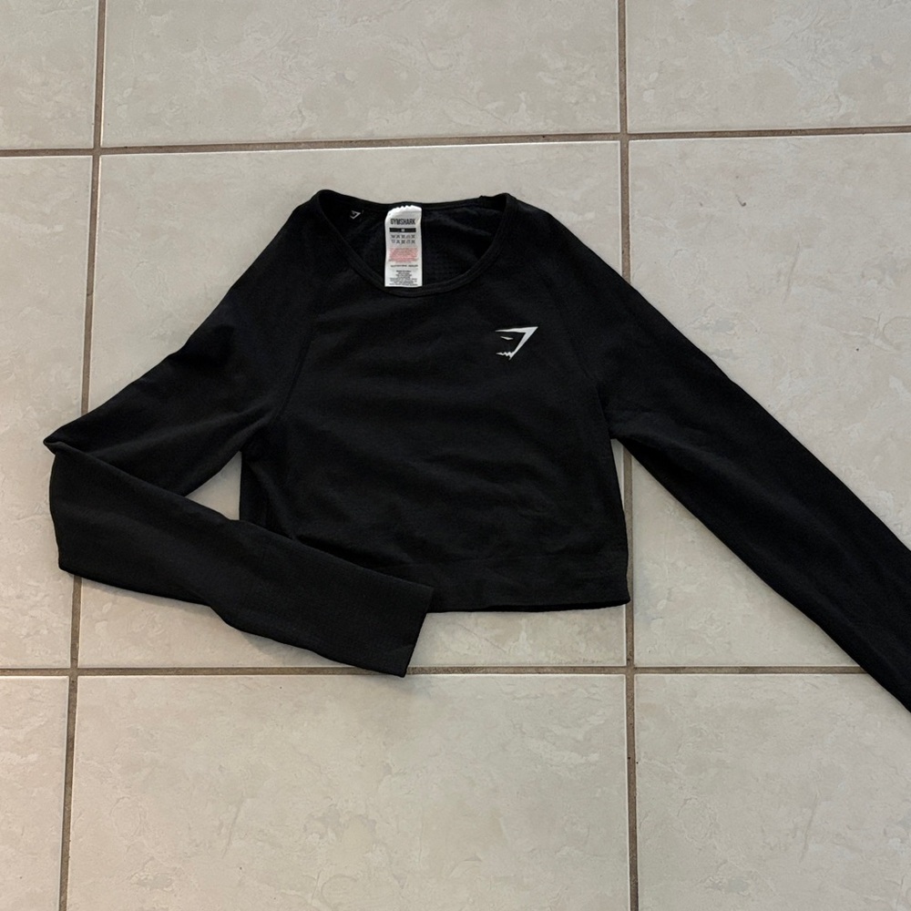 Gymshark Black Long Sleeve Crop Top